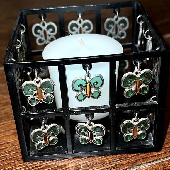 3/$10 Decorative Jewel Butterfly Candle Holder 3x3 - Picture 5 of 8